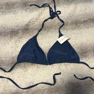 Navy blue Wicked Weasel bikini top. Size L.